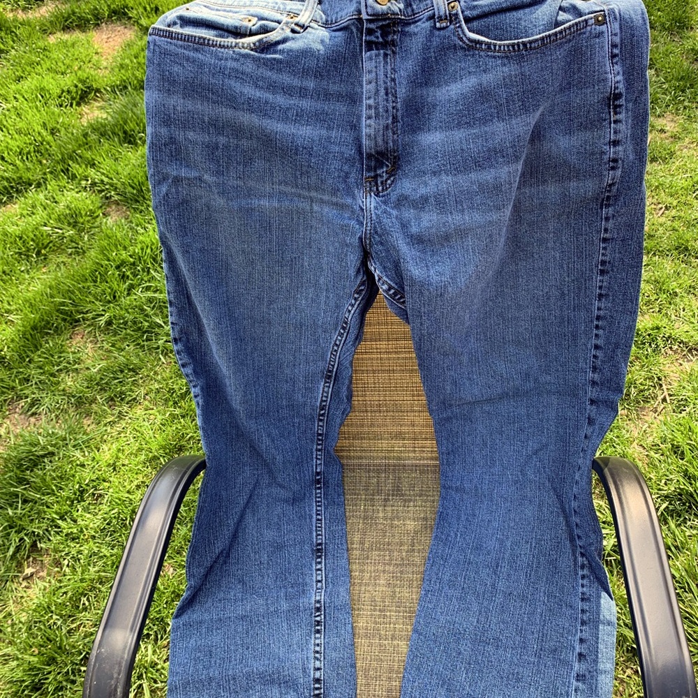 Urban Pipeline Blue Denim Pants distressed look across front good condition